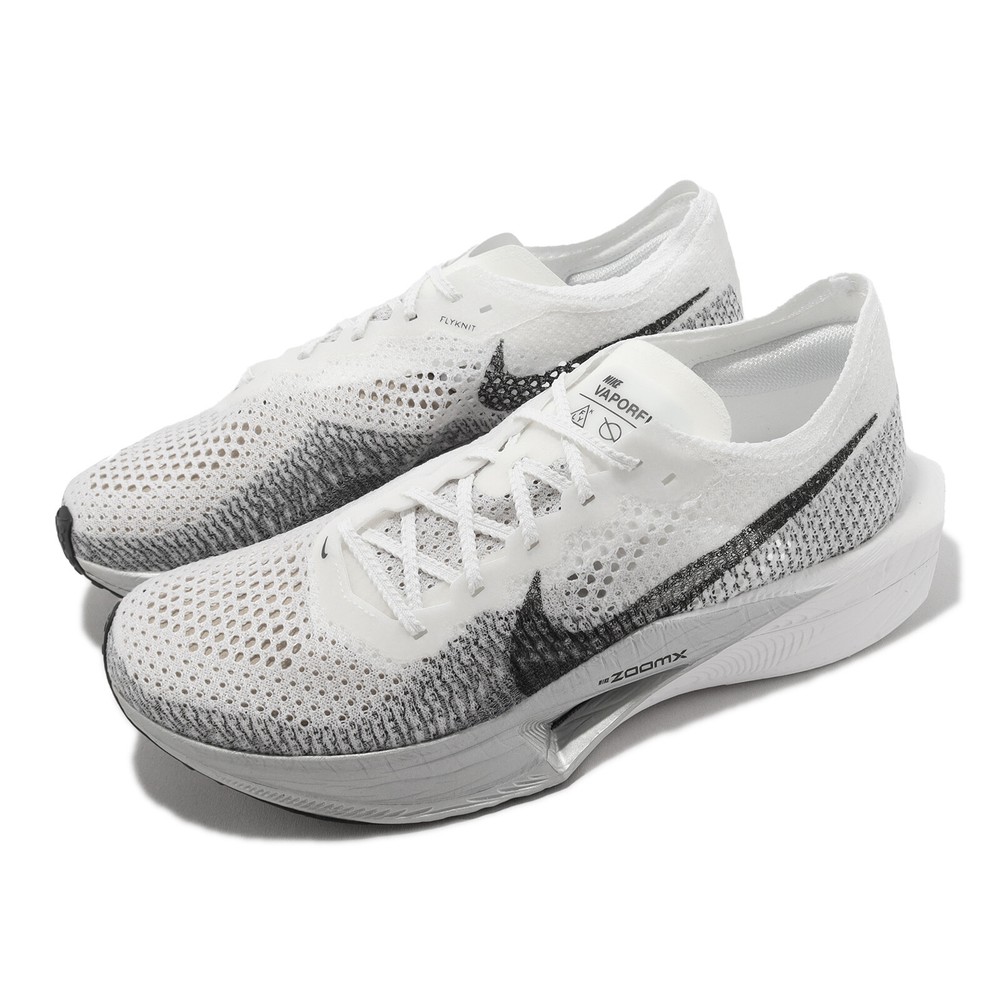 Nike ZoomX Vaporfly Next% 3 White Dark Smoke Grey Mens Running Shoes DV4129-100