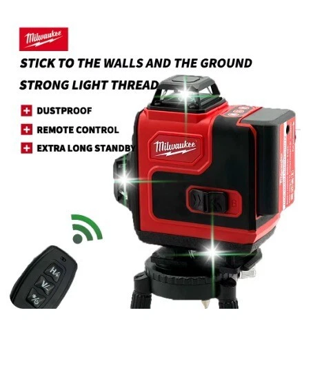 Milwaukee Laser Level 360 Green 16 Line 4D Self-Leveling 360 Horizontal Vertical