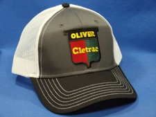 Oliver Cletrac Tractor Hat -Black/Charcoal/White Twill/Mesh - Snapback - Trucker