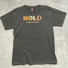 Jesus T Shirt Bold Christ Hanes Tagless Black Size Medium 100 Pre-Shrunk Cotton