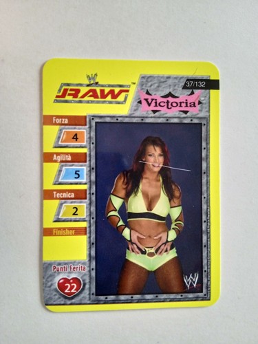 CARD WRESTLING WWE RAW ITA 2004 FLUO VICTORIA n 37/132 - Picture 2 of 2