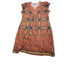 Love and Let Live Dress Bohemian Paisley Lace Trim Casual Summer Size M