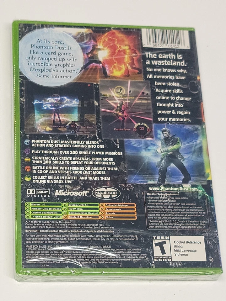 Phantom Dust (Microsoft Xbox, 2005) Factory Sealed - Image 2 of 3