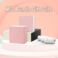 Phomemo M02 Mini Bluetooth Handheld Thermal Photo Printer + 3 Roll Sticker Paper