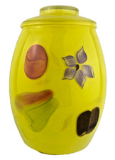 VINTAGE BARLETT AND COLLINS GLASS COOKIE JAR W/ LID