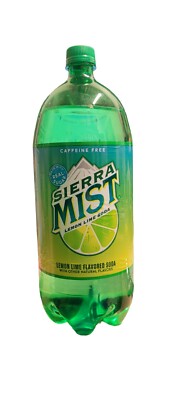 COLLECTIBLE- Sierra Mist 2 Liter Bottle Lemon Lime Soda Pop - SEE PICS