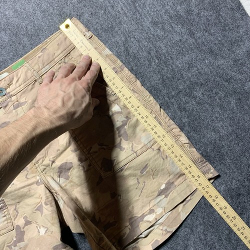 Anthropologie Shorts Womens 30 The Wanderer Tan Linen Blend Camo Utility Stretch - Picture 8 of 10