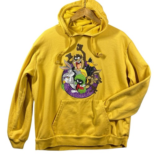 Looney Tunes Sweatshirt Hoodie Pullover Youth XXL Unisex Adult Med Golden Yellow