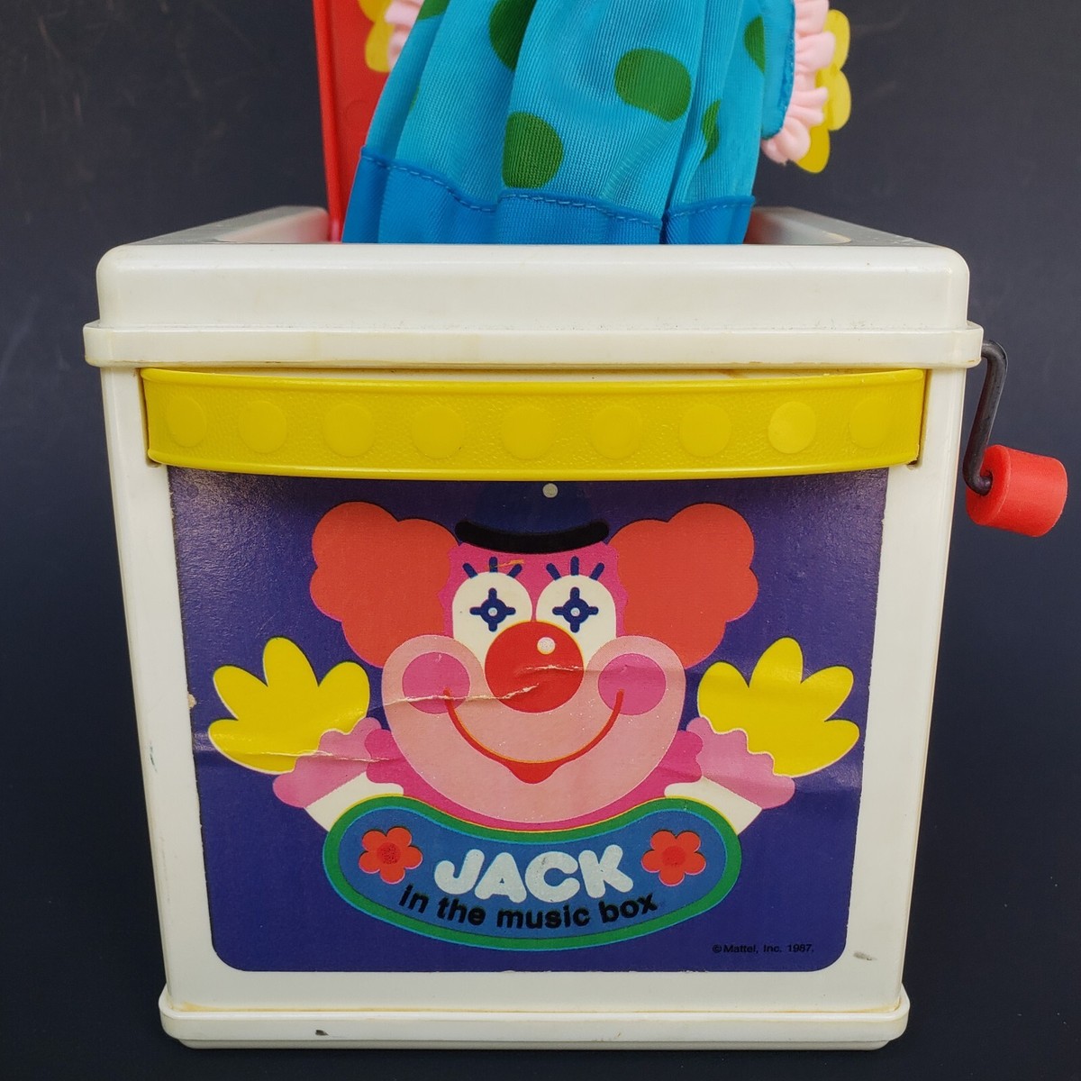 （レアサンプル品）JACK IN THE BOX Vintage 1987 Mattel Jack in the Box Clown Blacklight Pop