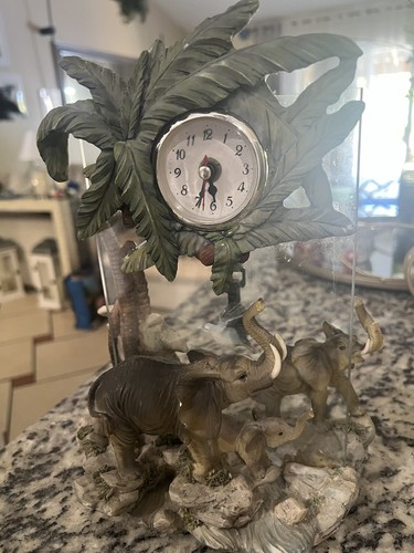 Elephant desk clock vintage working - Picture 2 of 3