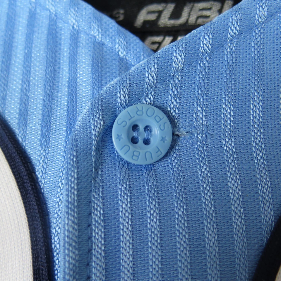 FUBU Sport Baseball Jersey Youth L (16/18) 90's Blue Black Vintage Streetwear  - Image 3 of 4