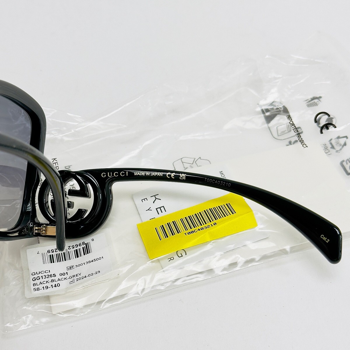 GUCCI Couture 1326 Black GG Logo 001 Fashion Oversized Runway