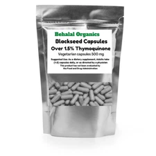 Black seed capsules (Nigella sativa) 1.5% thymoquinone Behalal organics