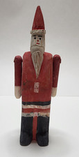 Santa Claus Wood Folk Art Movable Arms Primitive Christmas Rustic Holiday Decor