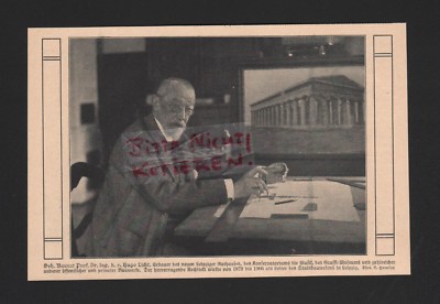 Bilddokument 1913, Bildnis Portrait Geh. Baurat Prof. Dr. Ihg. h.c. Hugo Licht