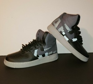 Nike Air Force 1 High Top '07 LV8 AF1 Mens SZ 10.5 Hi Black Wolf Grey AV8364 001 | eBay