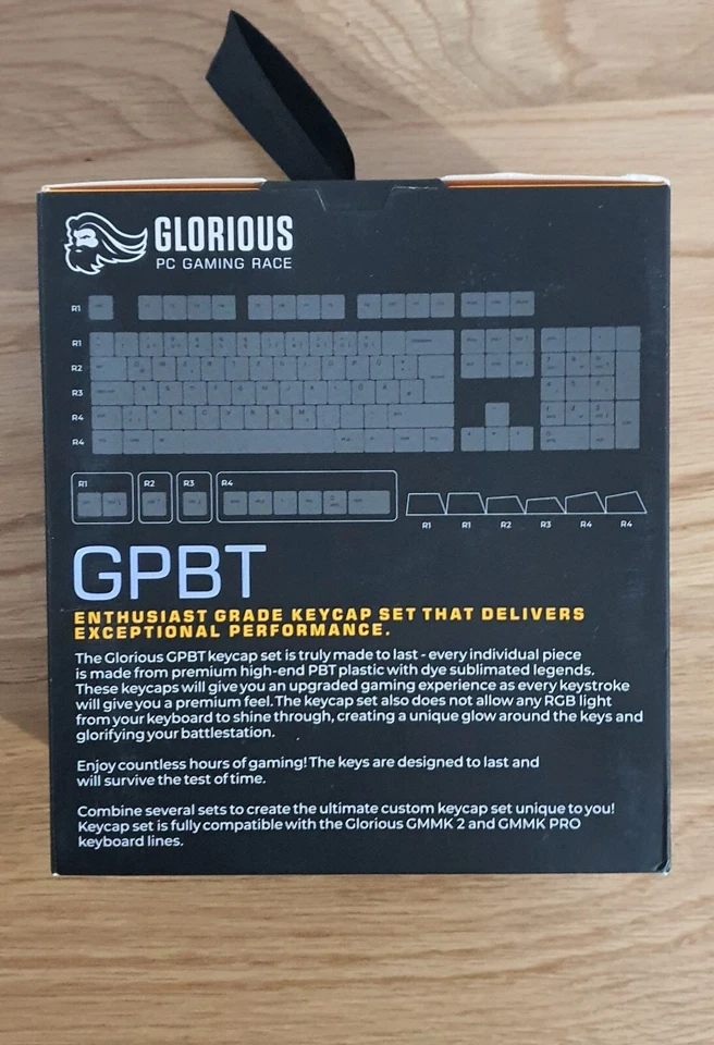 Glorious Premium GPBT Keycaps 115 PBT keycaps ISO GERMAN layout, Gray - Image 2 of 4