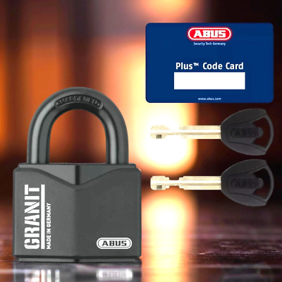 Abus Vorhangschloss GRANIT 37/55 - inkl. 2 Schlüssel - mit CodeKarte