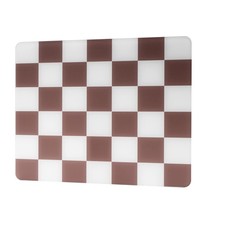 Khaki Checkerboard Tempered Glass Gaming Mouse Pad, Large Hard Mouse Mat 410m...