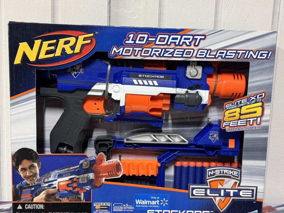 Lot Of 3 NERF N-Strike Elite Stockade Blue and Orange Dart