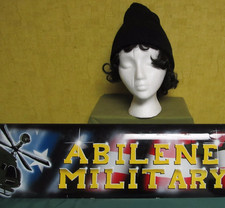 Military Watch Cap Black Genuine Issue Beanie 100 Wool Very Good Adult