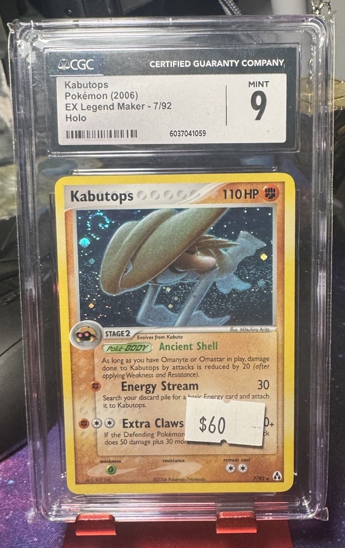 Kabutops 7/92 Legend Maker Holo Rare 2006 CGC 9 MINT