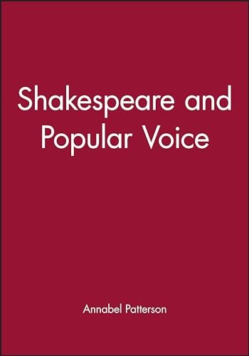 Shakespeare and the Popular Voice by Annabel Patterson Paperback NEW - Image 6