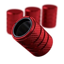 Aluminum Tire Valve Stem Caps   Anti-Rust, Premium Anodized Aluminum, RUBY RED