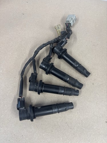2004-2006 Yamaha Yzf R1 Ignition Coils Spark Plug Caps OEM Set #0226