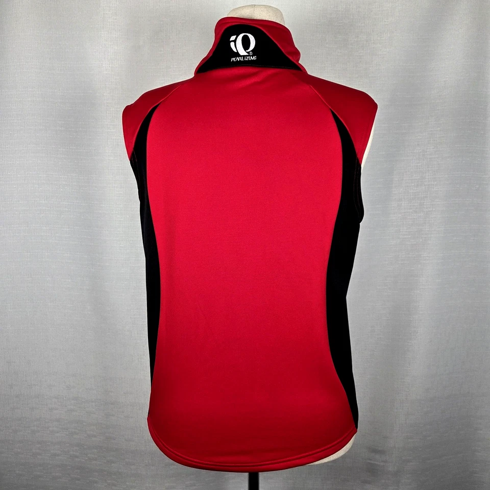 Pearl Izumi Red/Black Cycling Vest Women's Large Fleece Lined Outdoors - Image 4 of 4