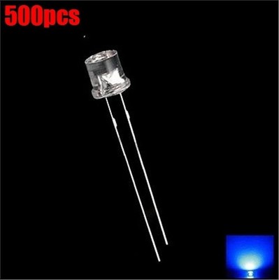 500Pcs Wide Angle   Head Light Lamp   Led 5Mm 2Pin   Ic New vc #ff