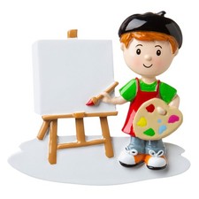 BOY ARTIST Personalized Christmas Tree Ornament