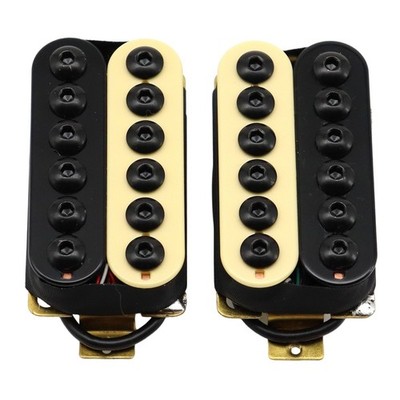 Double Color Blocking Ceramic Magnet Invader Style Guitar Humbucker Pickup Set
