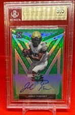 2020 Leaf Valiant🏈 JARED PINKNEY Green Prismatic Auto✍️ RC 05/75 Falcons;