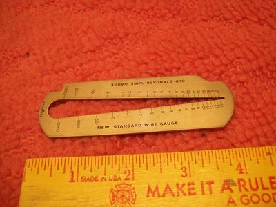 Vintage B.P Chicago Standard Stainless Steel Screw New & Old Wire Gauge