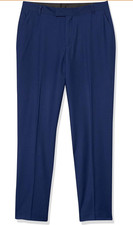 NWT Calvin Klein Boys Flat-Front Bi-Stretch Dress Pant - Bright Blue - Size 10