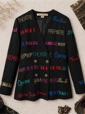 Anne Crimmins UMI Collections Theater Blazer 8 Vintage Embellished Artsy Jacket
