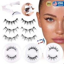 Magnetic Eyelashes and Applicator Naturally Reuses Women's False Eyelashes Gift