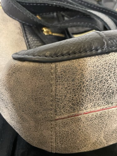 Schwarz/braune Leder Hammitt Handtasche siehe Bilder Details/Getragen - Bild 13 von 19