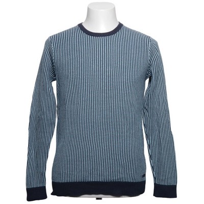 Bondelid, Strickpullover, Größe: S, Blau/Grün/Weiß, Baumwolle, Rippenstrick #sqX