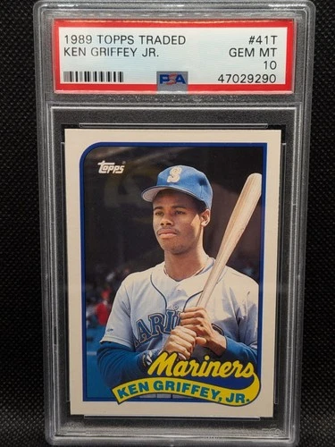 1989 TOPPS TRADED #41T KEN GRIFFEY JR. RC ROOKIE PSA 10 GEM MINT HOF MARINERS