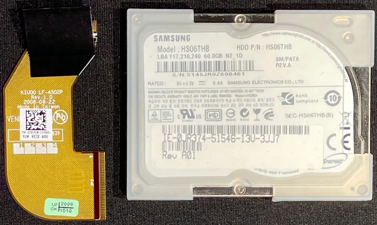 Samsung PATA/IDE/EIDE Internal Hard Disk Drives 1.8 in Form Factor