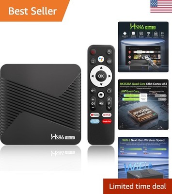 Compact Android 14.0 TV Box HS86 MINI13 - 4GB RAM, 32GB Storage, 4K Streaming