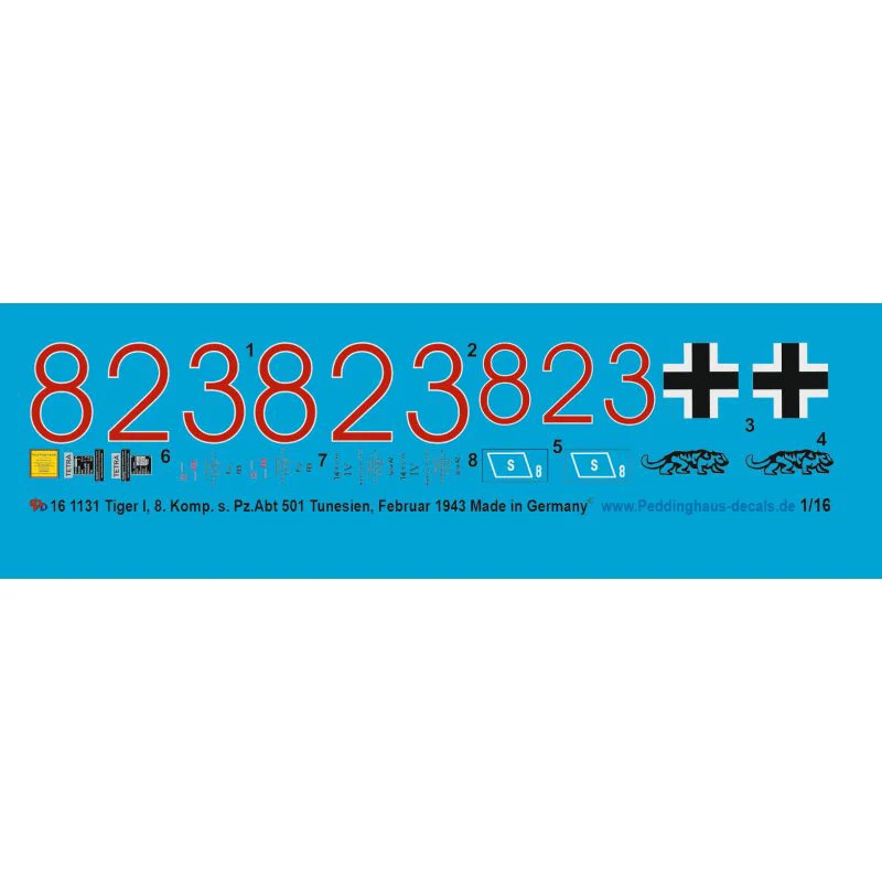 Peddinghaus Decals 1220001131 - Heavy Army Tank Abt 501 Tunisia, February