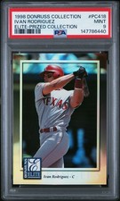 1998 DONRUSS COLLECTION ELITE-PRIZED COLLECTION #PC418 IVAN RODRIGUEZ PSA 9