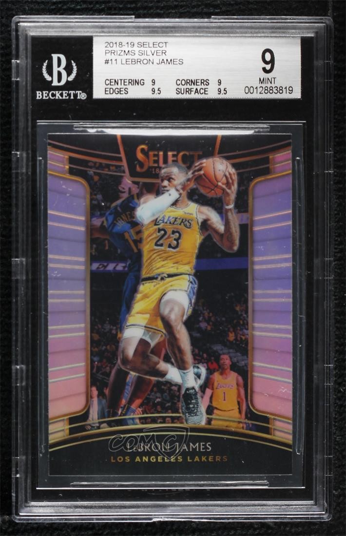 2018-19 Panini Select Concourse Silver Prizm LeBron James #11 BGS 9 MINT 0j4n
