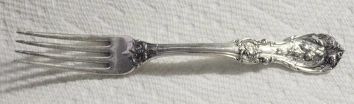 One 7-1/4 Inch Dinner Fork - Sterling Silver - Francis I Renaissance - 62.3 gram