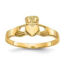 14K Gold Claddagh Ring Sz 6