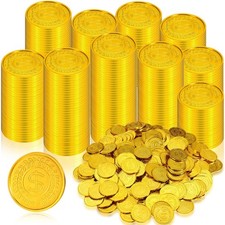 1000 Pcs Pirate Gold Coins Plastic Treasure Coins Play Toy Coins Fake St. Patric