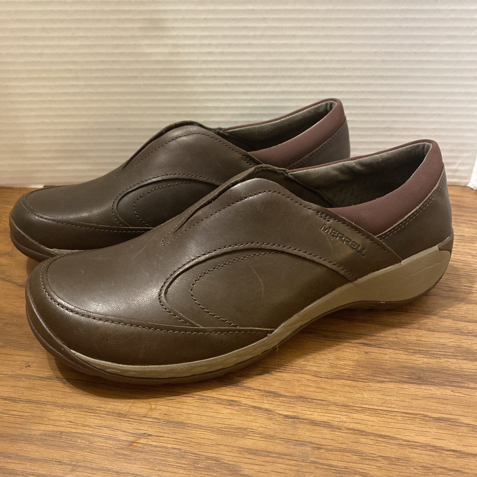 Scarpe Merrell donna 8 5 Encore Q2 slip on marrone comode casual basse J45794